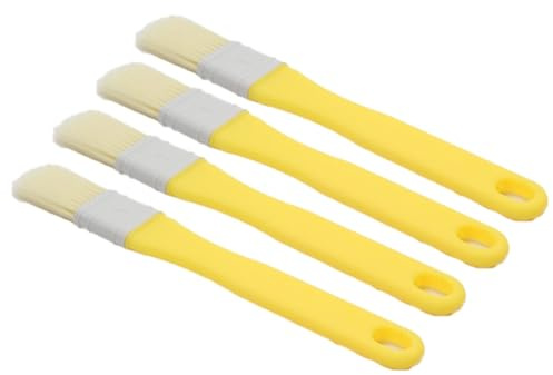 TMTGTS Bakpensel 4 stycken 25 mm platt pensel BBQ pensel kökspensel oljepensel smörpensel brödborste matpensel köksborste bakpensel lasyrpensel färgpensel målarborste lackeringspensel