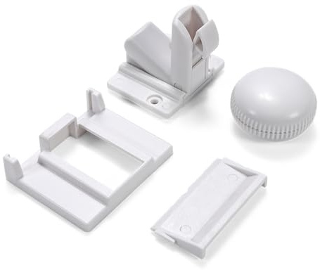 Dulce Nido | 4 uds. + 1 llave | Cierre de Seguridad Magnético para Armarios, Puertas y Cajones | Bloqueo invisible de Seguridad Infantil - Seguros para Bebés | Imanes Adhesivos para Muebles