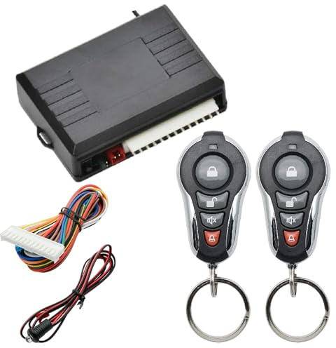 Riloer Sistema de alarma de coche con bloqueo centralizado remoto compatible con vehículos universales 405/T238