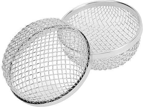 CHICIRIS Cubierta Redonda de Acero Inoxidable para Ventilación de Horno RV, 2,8 Pulgadas, Paquete de 2 Pantallas de Malla para Escape de Calentador de Caravana, con Resortes y Herramienta