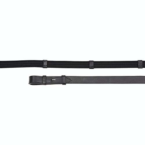 Shires Aviemore Continental Rubber Grip Reins 48 x5/8 Black