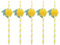 25Pcs Disposable Lemon Paper Straws Striped Drinking Straws Lemon Honeycomb 3D Fruit Cocktail for Hawaii Tropical Party Summer Party Drink Decor