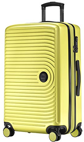 HAUPTSTADTKOFFER - MITTE - Medium Sized Hard Shell Suitcase, Expandable Check-in Luggage, TSA, 4 Double Spinner, 69 cm, 93 L, Fern