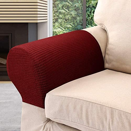 BADASS SHARKS 2X Sofa Arm Covers Sofa Armrest Protector Armrest Covers Stretch Armchair Slipcover Couch Arm Protector Elastic Home Office Recliner Couch Loveseat Protective Cloth