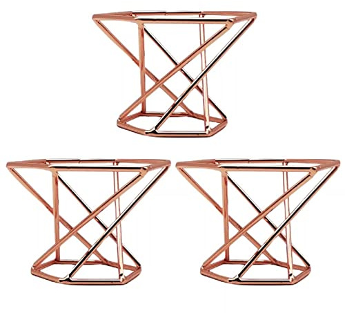 TOYHEART Olla de contenedor de Planta de Aire, Metal de Estilo nórdico Estable, Uso Extensible, Soporte de Planta de Aire, decoración de Barra Oro Rosa