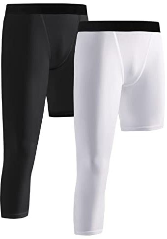 Valcatch Garçons One Legging à Une Jambe de Compression pour Basketball Course à Pied Jeunes Enfants Pantalon de Sport Couche de Base Sportive 6-14Y