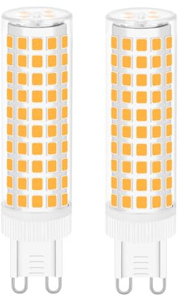 tkhetiana G9 LED Lampadina Bianco Caldo 12W - Equivalente 100W Alogena, Risparmio Energetico, Corn, 2 Pack