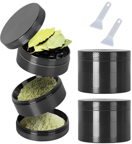 Grinder,2 pezzi Grinder in acciaio inox per erbe aromatiche, macinino per spezie, macinino in acciaio inox per erbe secche
