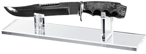 Soporte para cuchillos de acrílico – Portacuchillos elegante y transparente | Organizador de bloques de cuchillos transparente para almacenamiento en encimera, expositor de cuchillos de cocina, con