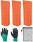 QUARKZMAN Kunststoff Fällkeil 3 Stück ABS Kunststoff Forstkeil 152 mm Spaltkeil für holz Kunststoffkeile Fällkeil mit Handschuhe mit Tasche für Schlagschrauber Fällkeile Orange