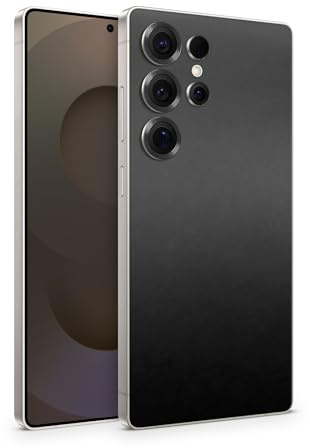 TF Skins Skins Compatible avec Samsung Galaxy S25 et S25 Ultra, film de protection d'écran à 360° Full Cover ou Back Only (dos uniquement, noir mat, S25 Ultra)
