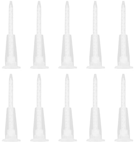 Fenteer 10x Ugelli di Miscelazione Epossidica, Miscelatore di Resina, Portatile, Robusto E Facile Da Usare per Teste di Ugelli di Miscelazione per Colla, 17 Sezioni