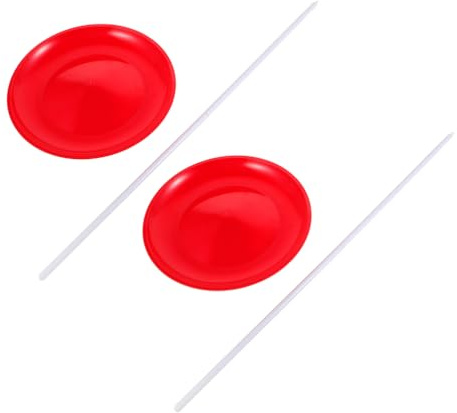 SUPVOX 2pcs Juggling Plate and Stick: Performance Prop for Circus Acts and Stage Performances - Easy to Balance Plates with Sticks