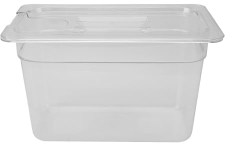 generic 6,9L Genomskinlig Slow Cooking-behållare med Lock | Livsmedelsklassad ABS Transparent Vattentank för Lågtemperatur Sous Vide, Lättstädad Observationslåda för Kök