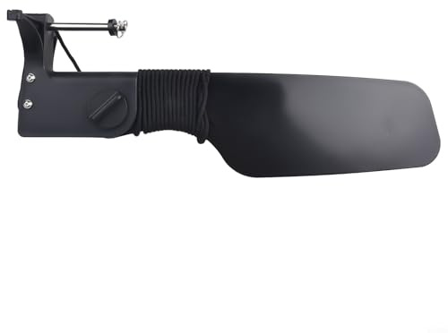 Kayaks Timón con polea, 51 x 12,5 cm, sistema de control de dirección de nailon para pesca en canoa, barco, color negro