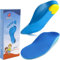 enfants semelles orthopédiques soutien voûte plantaire, semelles de soutien de la voûte plantaire pour pieds plats, fasciite plantaire, soulagement des douleurs au talon Bleu