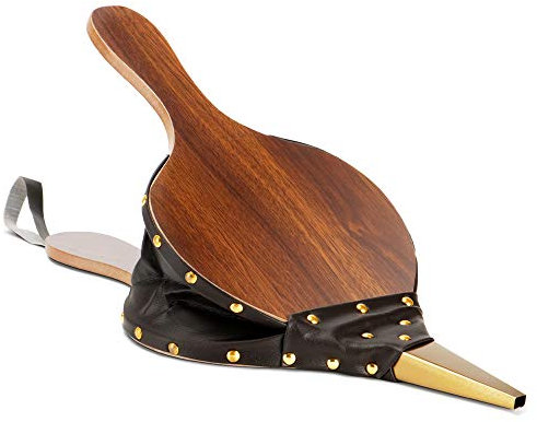 Kaminbalg 17 x 7,5 große Holzluftgebläse Gussdüse für Outdoor-Camping Grill Grill Kamin Hand Balg Grill Feuerwerkzeuge Zubehör