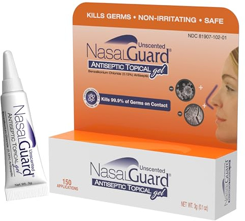 NasalGuard Antiseptic Topical Gel, Alcohol-Free, Unscented 3g