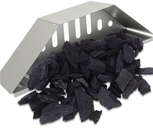 Soporte para carbón | Cestas carbón Aluminio para Barbacoa para briquetas, virutas picadas - BBQ Supplies carbón Vegetal Recipiente para briquetas carbón, Plateado