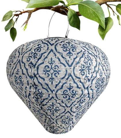 Solar Waterproof Cloth Lantern - Projection Chandelier Light with Pendant Design for Garden Yard Outdoor