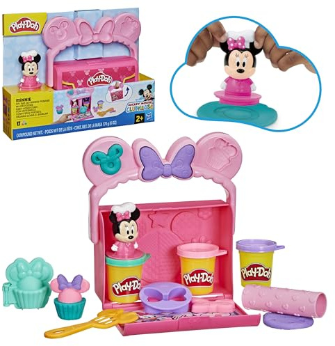 Play-Doh Disney Junior Ma pâtisserie avec Minnie Mouse, Jouets de Nourriture en pâte à Modeler, Loisirs créatifs, Jouets préscolaires pour Enfants, dès 2 Ans