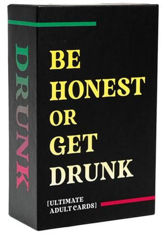 Uclac Spielkarte Be Honest Or Get Drunk, für Erwachsene, Trinkspaß, freche Herausforderungen und Pflichten, Spiel für Nächte, Partys, Wochenenden, Ausflug, ab 18 Jahren
