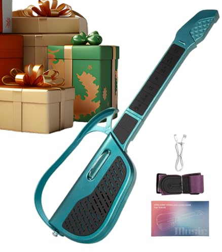 Jubepk Guitare électrique sans cordes pour tout-petits, instrument de musique pliable pour débutant, anniversaire, maison, voyage, éducation, jeu de groupe, activités en classe, fête de famille, école