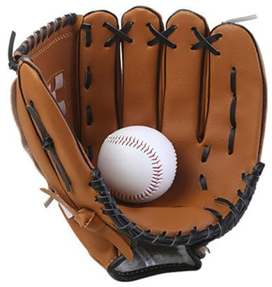 Baseballhandskar – PU | Tjocka sporthandskar, vadderad Palm Catcher's Mitt Sports Supplies | Tonåringar, professionella vuxna, barn, tonåringar