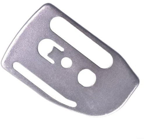 Zeroupshop Plaque de guidage de chaîne en métal de rechange pour modèles de tronçonneuse 136 36 141 137 142, pièce de couverture de tendeur argentée pour un alignement sécurisé de la chaîne et une
