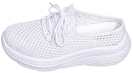 Zapatillas deportivas para mujer, transpirables, de malla, ligeras, informales y cómodas, con plataforma, zapatos altos, zapatos casuales, zapatos para exteriores, antideslizantes, zapatos descalzos