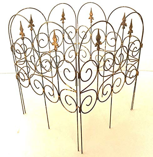 Beeteinfassung BeetZaun Rasenkante Zaun Barcelona rost 65 x 81 cm Rost 4-er Set