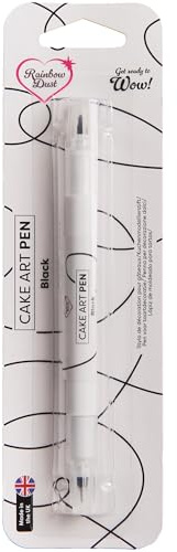 Rainbow Dust Professional Cake Art Pen - Black, Dual Nib