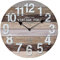 Cepewa Wanduhr XL Vintage Port Nostalgie Ø 45cm Uhr Retro Shabby chic im Holzdesign Plankenoptik (1 x XL Wanduhr Vintage Port)