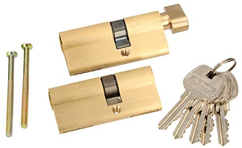 KOTARBAU® konstant profilcylindersats 2 st. 35 x 30 mm med låsknopp