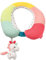 Fehn Almohada cervical unicornio, reposacabezas ergonómico con un simpático animal sonajero unicornio, para coche, cochecito y silla infantil, para bebés y niños pequeños a partir de 6 meses