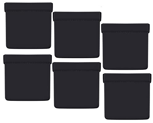 Kopfhörer Tragetasche,6 Stück Mini Kopfhörer PU Ledertasche Aufbewahrungstasche Tragbare Pu Leder kopfhörer Tasche Speicher für In Ear Headphones Datenkabel und Mini-Gegenstände