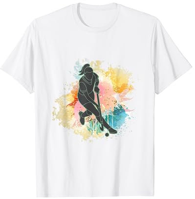 Feldhockey Spieler Mädchen Hockeyschläger Damen Feldhockey T-Shirt