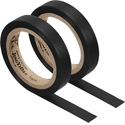 PATIKIL 26Ft Grip Finishing Tape, 2 Pack PVC Racquet Finishing Tapes Racket Accessories Sticky Seal for Tennis Badminton, Black