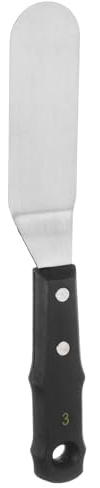 QUARKZMAN No.3 Spatola per Pittura Coltello per Pallet a Spatola Tonda Acciaio Inossidabile con Manico Legno per Diffusione Miscelazione Colore Tela Pittura Olio Acrilica