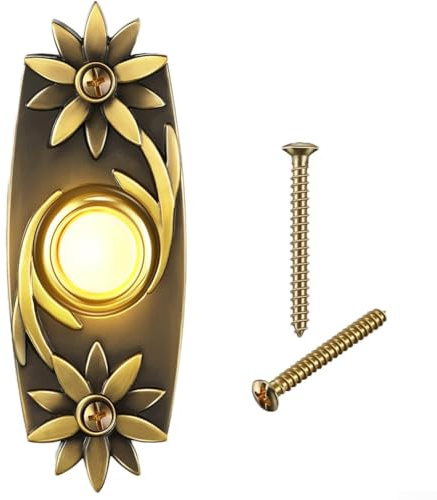 Steampunk Door Bell,Brass Wired Doorbell,Edwardian Victorian Style Door Bell Push Button Bell