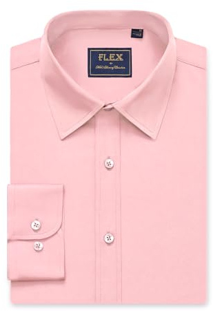 siliteelon Mens Shirts Long Sleeve Pink Shirt Smart Wedding Party Shirts