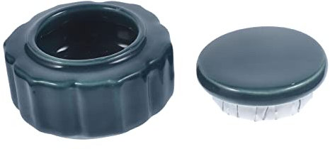 Garneck 5g Mini Jar Céramique Vintage Pot De Stockage pour Poudre Cosmétique Récipient Décoratif Émail Vert Échantillons Et DIY