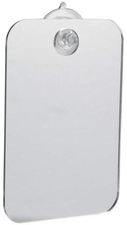 1 Pcs Shower Mirrors for Shaving, Anti-Fog Fogless Bathroom Mirror with Removable Suction Cup Hook, Portable Unbreakable Acrylic Hanging Mirror for Travel, Camping, Makeup & Bathroom Use Mirrors