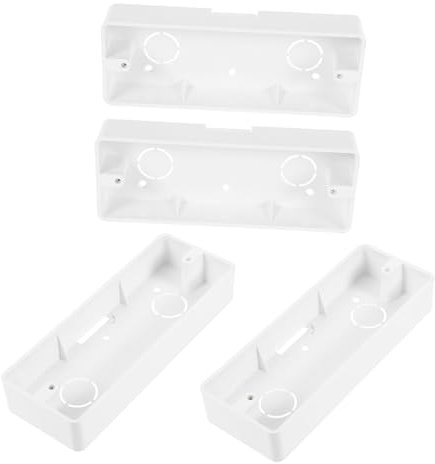 OSALADI 4pcs Pvc Junction Box Electric Enclosure Box for Wall Socket Outdoor Switch Cable Management Easy Installation