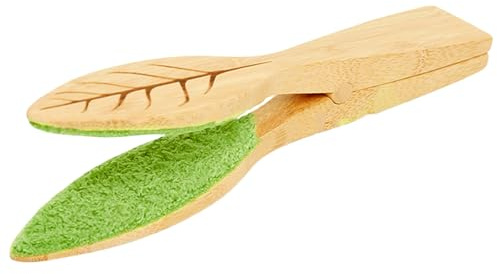 Pinze per la pulizia delle foglie, pinze per la pulizia delle foglie delle piante, spazzola per la pulizia delle foglie con manico in legno e lanugine, strumenti per la pulizia delle foglie, strumenti