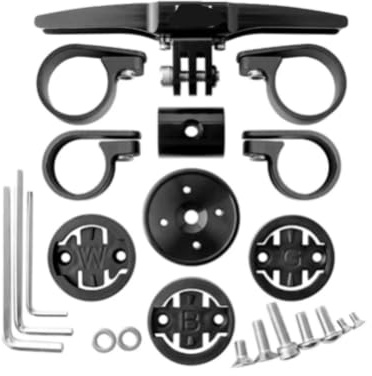COMODO Bike Triathlon Handlebar Computer Mount Holder TT Bar Support Sports Camera Bracket Compatible With(Black)