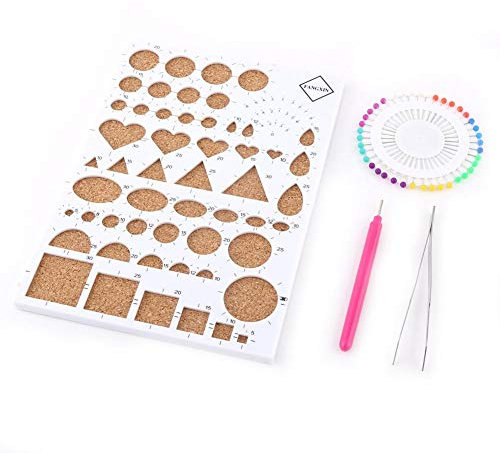 4 Stücke Quilling Werkzeuge Papier Quilling Kit Werkzeuge Zubehör Set Papier Handwerk Vorlage Bord Kunst Handwerk Dekoration DIY Design Zeichnung Handwerk Werkzeug(Weiß)