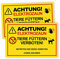 2 Stück Achtung ! Elektrozaun Tiere füttern Weide betreten verboten Schild 20 x 30 cm aus stabiler PVC Hartschaumplatte 3mm mit UV-Schutz von STROBO