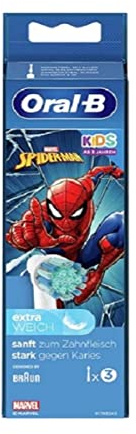 Oral-B Kids Spiderman Aufsteckbürsten - Marvel - Für Kinder ab 3 Jahren - 3er Packung