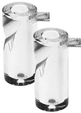HALOTEC | Pack 2 Gancho Descentralizador Techo Transparente | Desplaza Luz Lámparas | Soporte Decorativo|Descentrador Lámparas de pared o techo